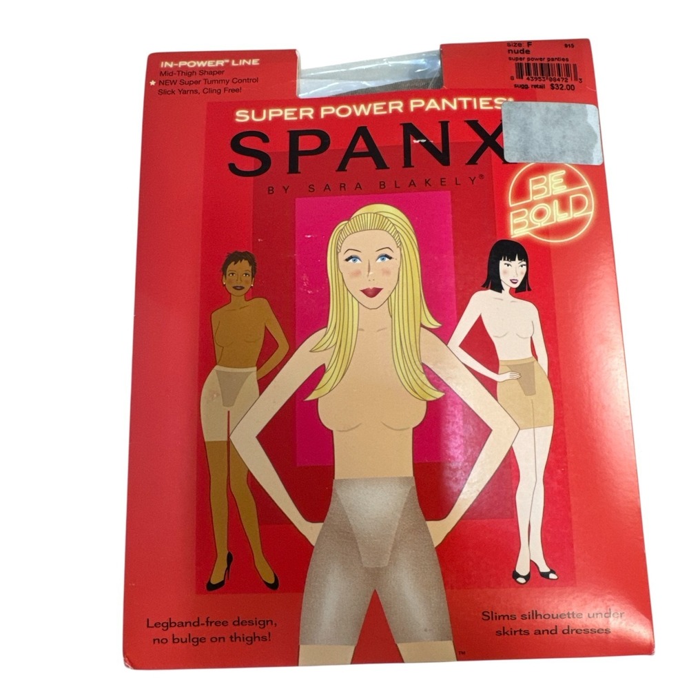 Spanx Power Panties Mid Thigh Shaper Performance Underwear‎ Nude Size F NWT